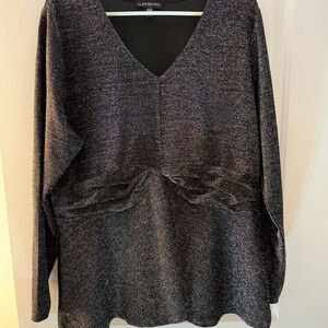 Lane Bryant 18/20 Shimmer V Neck Tunic Long Sleeve Party Top
